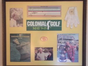 The beautiful collage with the Golden Bear's glove and other memorabilia!